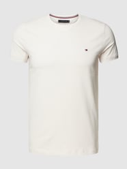 T-Shirt mit Label-Detail von Tommy Hilfiger Beige - 33
