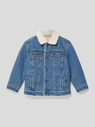 Jeansjacke mit Teddyfell von Mango Blau / Türkis - 18