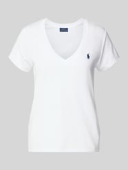 T-shirt z wyhaftowanym logo od Polo Ralph Lauren - 5
