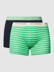 Boxershort met elastische logo in band in een set van 2 stuks van Scotch & Soda Groen - 18
