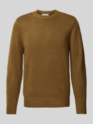 Gebreide pullover met ribboorden, model 'Karl' van Casual Friday Groen - 38