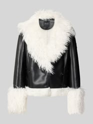 Regular Fit Kunstlederjacke mit doppelreihiger Knopfleiste Modell 'SPORTS D' von Marc Cain - 46