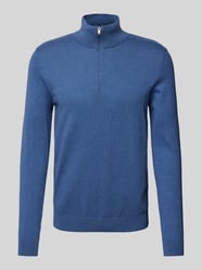 Strickpullover mit gerippten Abschlüssen Modell 'BERG' von SELECTED HOMME Blau - 8