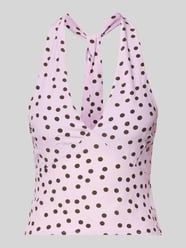 Neckholder-Top aus Viskose im Allover-Look Modell 'Fleur' von LeGer - 11
