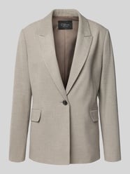 Regular fit blazer met gepunte reverskraag van s.Oliver BLACK LABEL Beige - 7