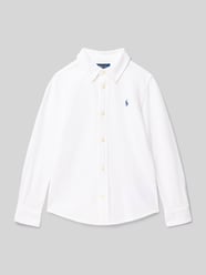 Koszula casualowa o kroju regular fit z kołnierzykiem typu button down od Polo Ralph Lauren Kids - 9