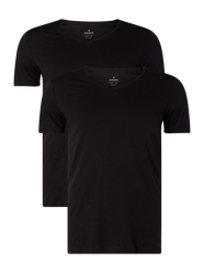 Body Fit T-Shirt aus Pima-Baumwolle im 2er-Pack von RAGMAN Schwarz - 11