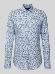 Business-Hemd mit floralem Muster von Tommy Hilfiger Tailored Blau - 18
