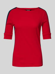 T-Shirt mit U-Boot-Ausschnitt Modell 'DAMIRA' von Lauren Ralph Lauren Rot - 21