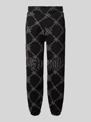 Regular fit sweatpants met labelpatches van REVIEW - 8