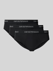 Slip mit elastischem Logo-Bund im 3er-Pack von Emporio Armani - 35