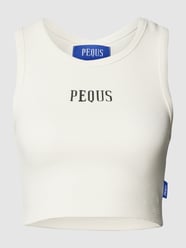 Crop Top mit Label-Stitching von PEQUS Weiß - 48