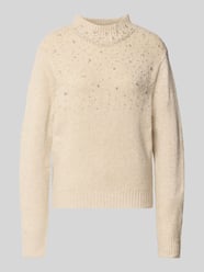 Regular fit gebreide pullover met opstaande kraag, model 'DAKOTA' van GUIDO MARIA KRETSCHMER WOMAN Beige - 4