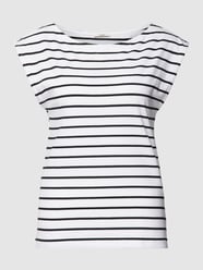 T-Shirt mit Streifenmuster von Esprit Schwarz - 7