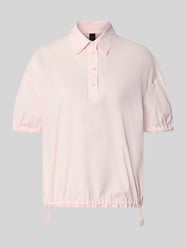 regular fit blouse met polokraag van Marc Cain Fuchsia - 4
