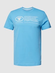 T-Shirt mit Logo-Print Modell von Tom Tailor Blau - 40