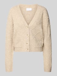Regular Fit Strickjacke mit Perlenbesatz von Jake*s Collection - 9