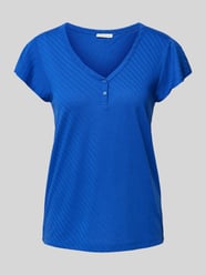 T-Shirt mit Streifenmuster von Tom Tailor Blau - 32