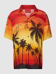 Straight fit vrijetijdsoverhemd van viscose, model 'Ellino' van HUGO Oranje - 30