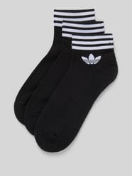Skarpety z mieszanki bawełny z wyhaftowanym logo w zestawie 3 szt. od adidas Originals - 34