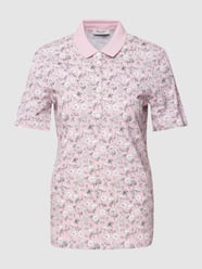 Poloshirt mit floralem Allover-Muster von MAERZ Muenchen Rosa - 37