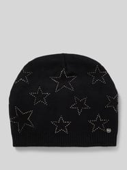 Beanie mit Label-Detail und Woll-Anteil von CAPELLI NEW YORK Schwarz - 13