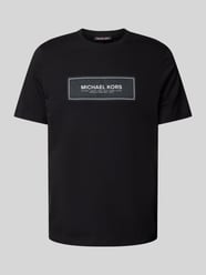 T-Shirt mit Label-Patch Modell 'NEW FLAGSHIP' von Michael Kors Schwarz - 36