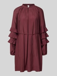 Relaxed fit mini-jurk van viscosemix, model 'TEMURA' van YAS Bordeaux - 35