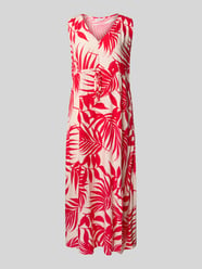 Midi-jurk van viscose met V-hals van ZABAIONE - 42