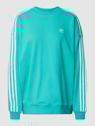 Bluza z paskami z logo od adidas Originals Miętowy - 45