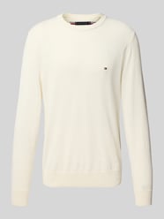 Sweter z dzianiny z prążkowanymi wykończeniami od Tommy Hilfiger - 31