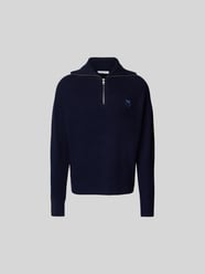 Pullover mit Label-Stitching von MAISON KITSUNE Blau - 11