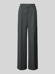 Baggy fit stoffen broek met persplooien van Christian Berg Woman Selection Grijs / zwart - 13