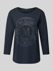 Longsleeve mit Label-Ziersteinbesatz von monari Blau - 18