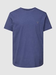 T-Shirt mit Label-Stitching von Gant Blau - 9