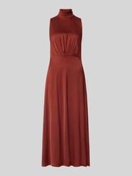Maxi-jurk met opstaande kraag en draperieën model 'AMABEL' van DRYKORN - 33