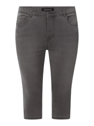 PLUS SIZE capribroek met stretch, model 'Augusta' van ONLY CARMAKOMA Grijs / zwart - 34