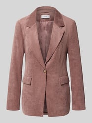 Slim fit blazer van corduroy met klepzakken van comma Fuchsia - 7