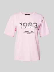 T-Shirt mit Rundhalsausschnitt Modell 'CABINA' von Weekend Max Mara Rosa - 8