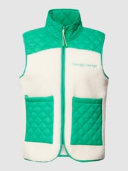 Steppweste mit Fleece-Besatz von TheJoggConcept Grün - 4