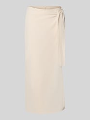 Linnen rok in wikkellook van Milano Italy Beige - 32