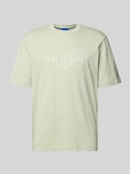 T-shirt o kroju regular fit z czystej bawełny model 'NIEROFIX_U261' od HUGO Blue - 3