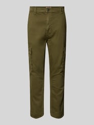 Slim/Regular Fit Cargohose mit Gürtelschlaufen Modell 'TWISTER' von Blend Grün - 37