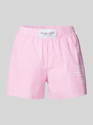 Szorty od piżamy o kroju relaxed fit z nadrukiem z napisem i logo od ANOTHER COTTON LAB - 36