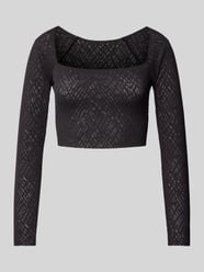 Crop Top mit Square-Neck-Ausschnitt von Sloggi Schwarz - 8