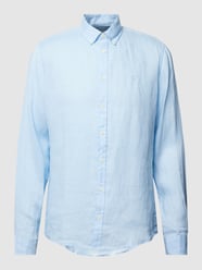 Regular Fit Freizeithemd aus Leinen mit Button-Down-Kragen von Casual Friday Blau - 27