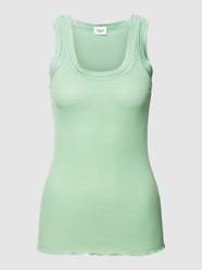 Tanktop in fijnriblook, model 'Maya' van Saint Tropez Groen - 27