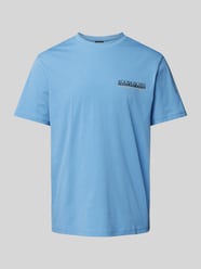 T-Shirt mit Label-Print von Napapijri Blau - 20