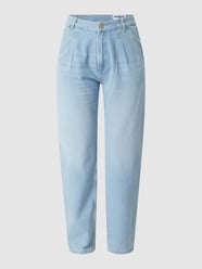 Tapered fit high waist jeans van katoen van Essentiel Blauw / turquoise - 9