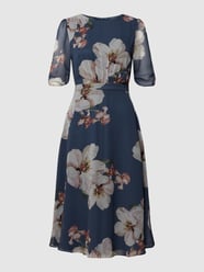 Cocktailjurk met bloemenmotief van Swing Blauw / turquoise - 37